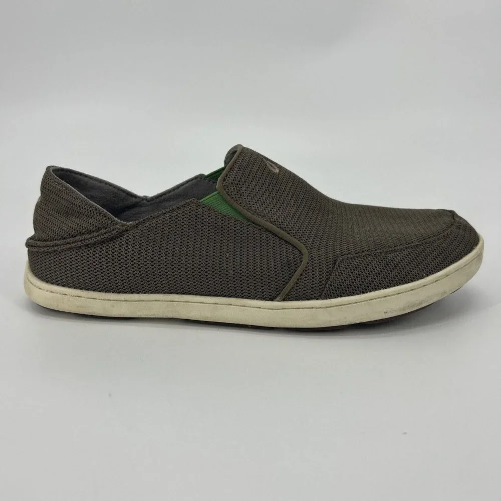 Olukai Shoes Mens‎ Size 9M EUR 42 Brown Nohea Mesh Slip On Sneaker